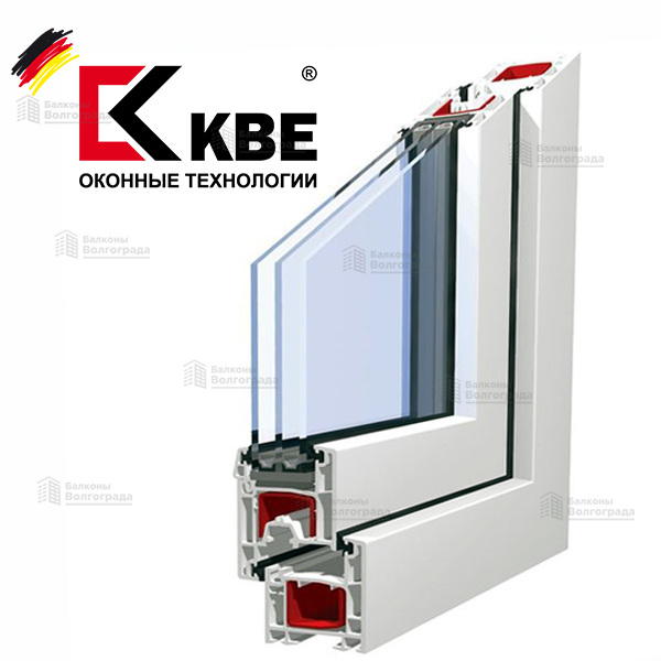 Пластиковые окна KBE (толщина 58 мм, три камеры)