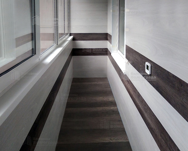 Отделка балкона МДФ-панелями